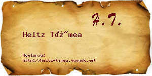 Heitz Tímea névjegykártya